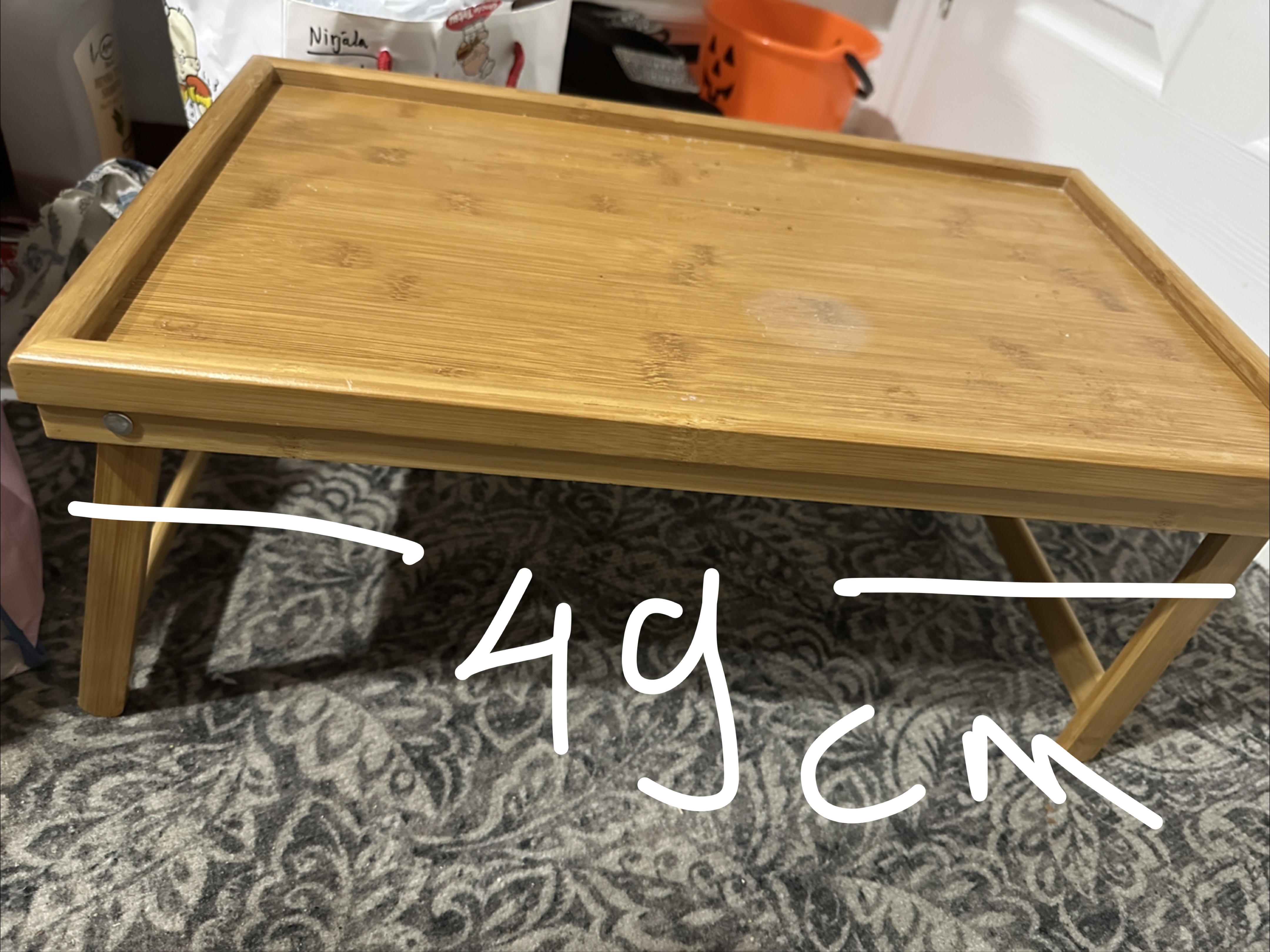 Bamboo Bed Tray Table 49x30cm - photo 3