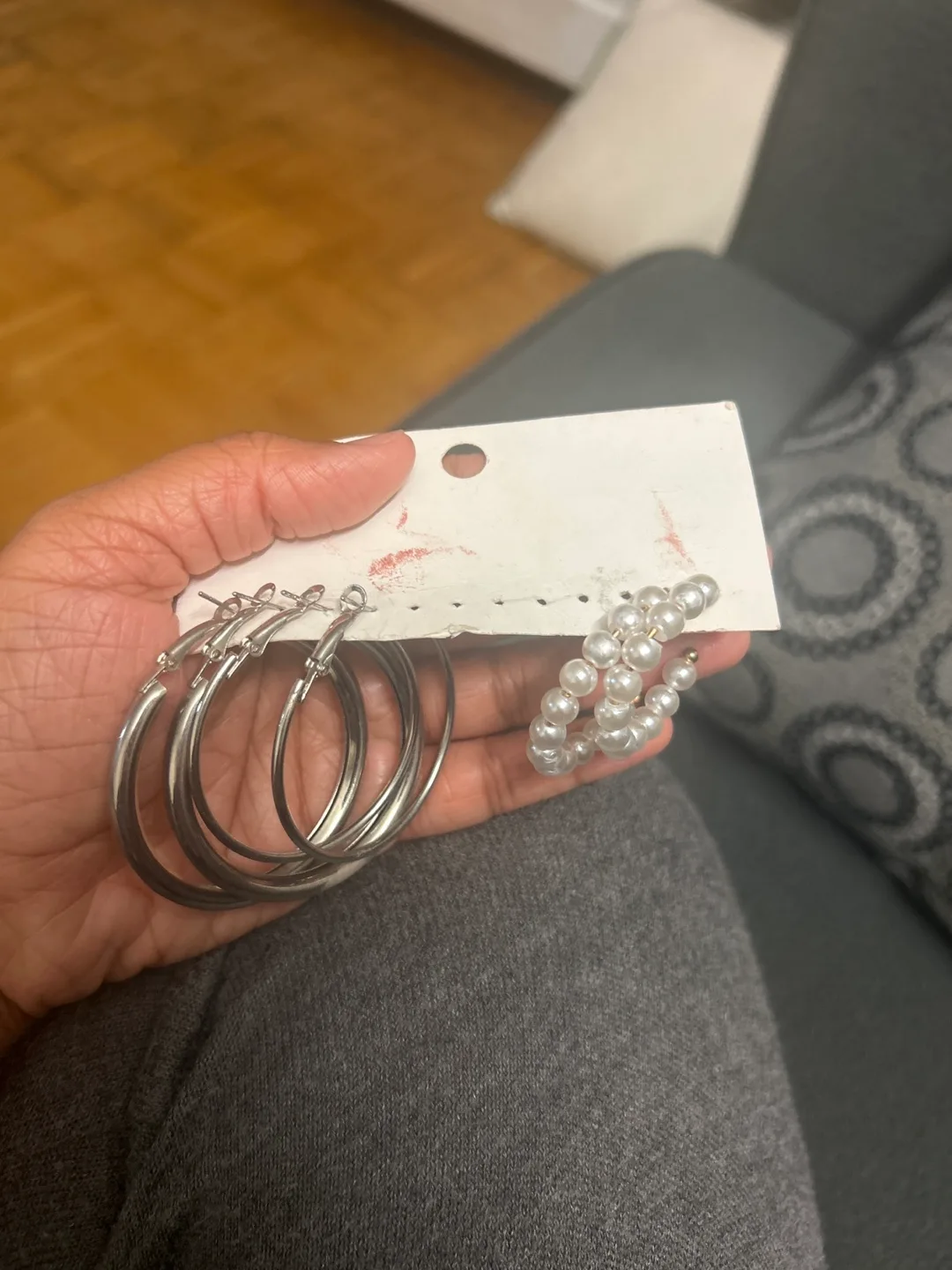 Hoop & Pearl Earrings - Two Pairs! thumbnail