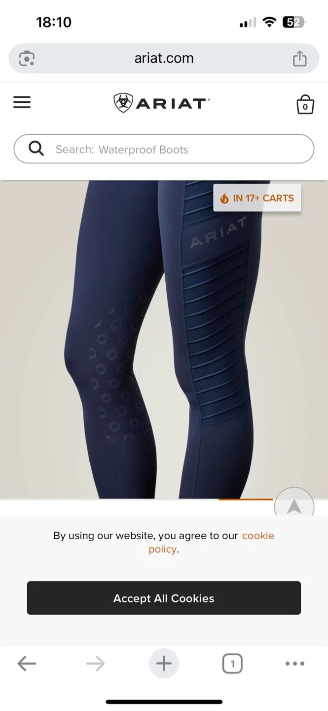 Ariat Tek Compression Fit Tights - Navy image indicator(3)