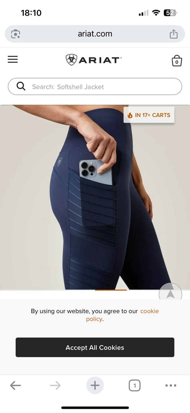 Ariat Tek Compression Fit Tights - Navy image indicator(4)