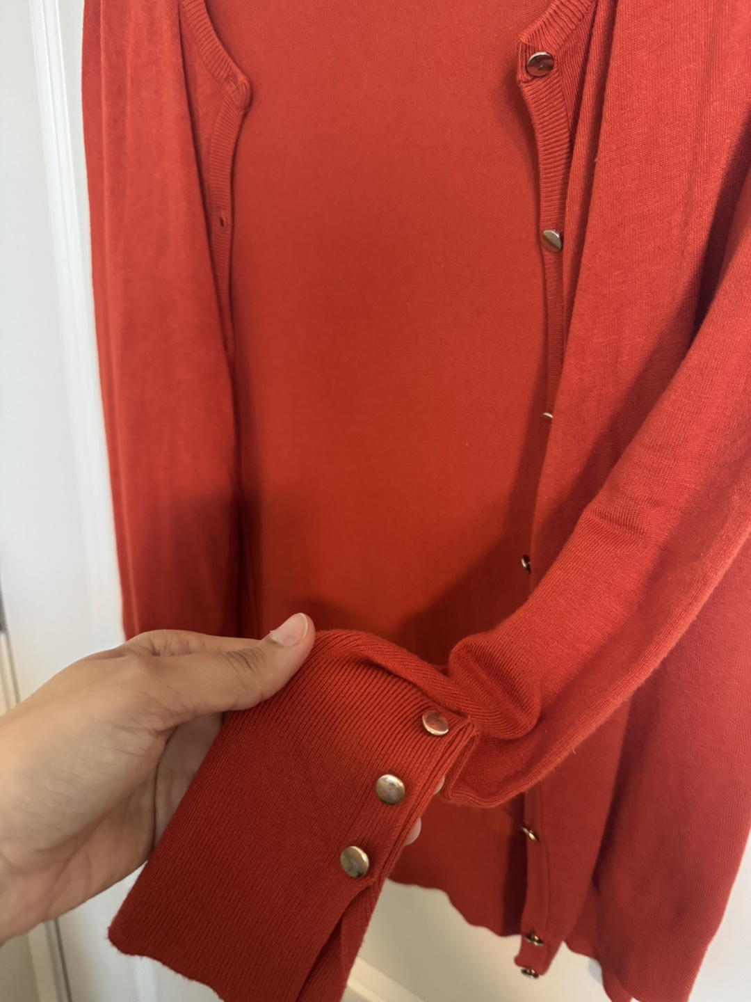 Zara Knit Cardigan - Size S - Orange - photo 2