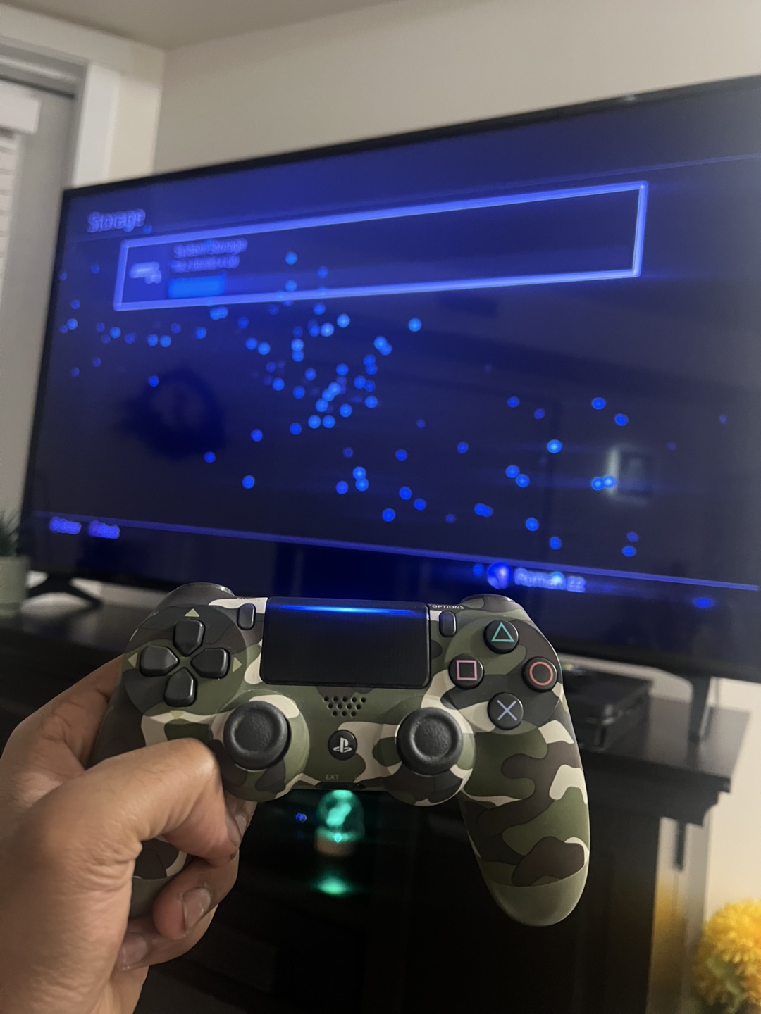 PlayStation 4 Console & Camo Controller