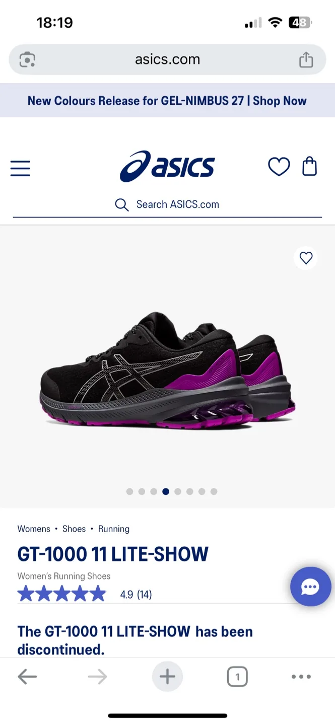 New Asics GT-1000 11 Lite-Show Women's Running Shoes - US 7 image indicator(2)