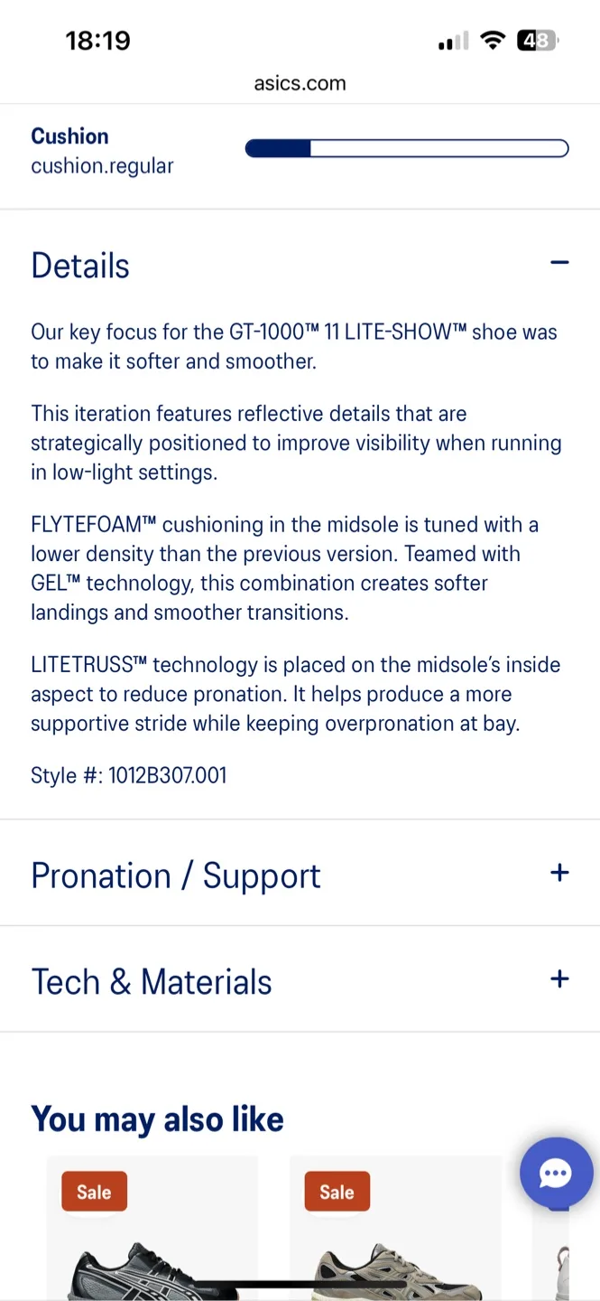 New Asics GT-1000 11 Lite-Show Women's Running Shoes - US 7 image indicator(3)