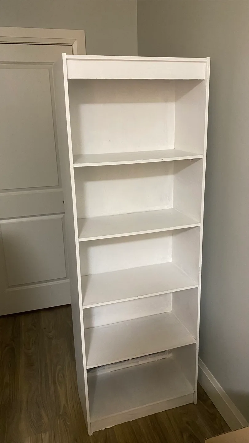 White Shelf Unit with Storage Bins thumbnail