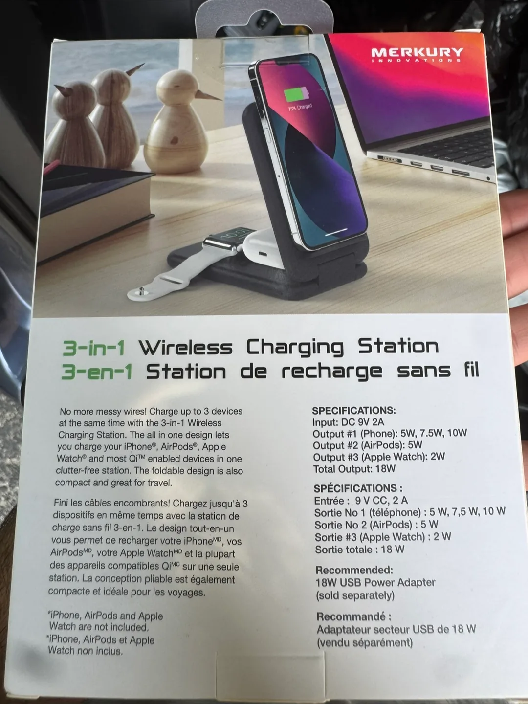 Merkury Innovations 3-in-1 Wireless Charging Station thumbnail