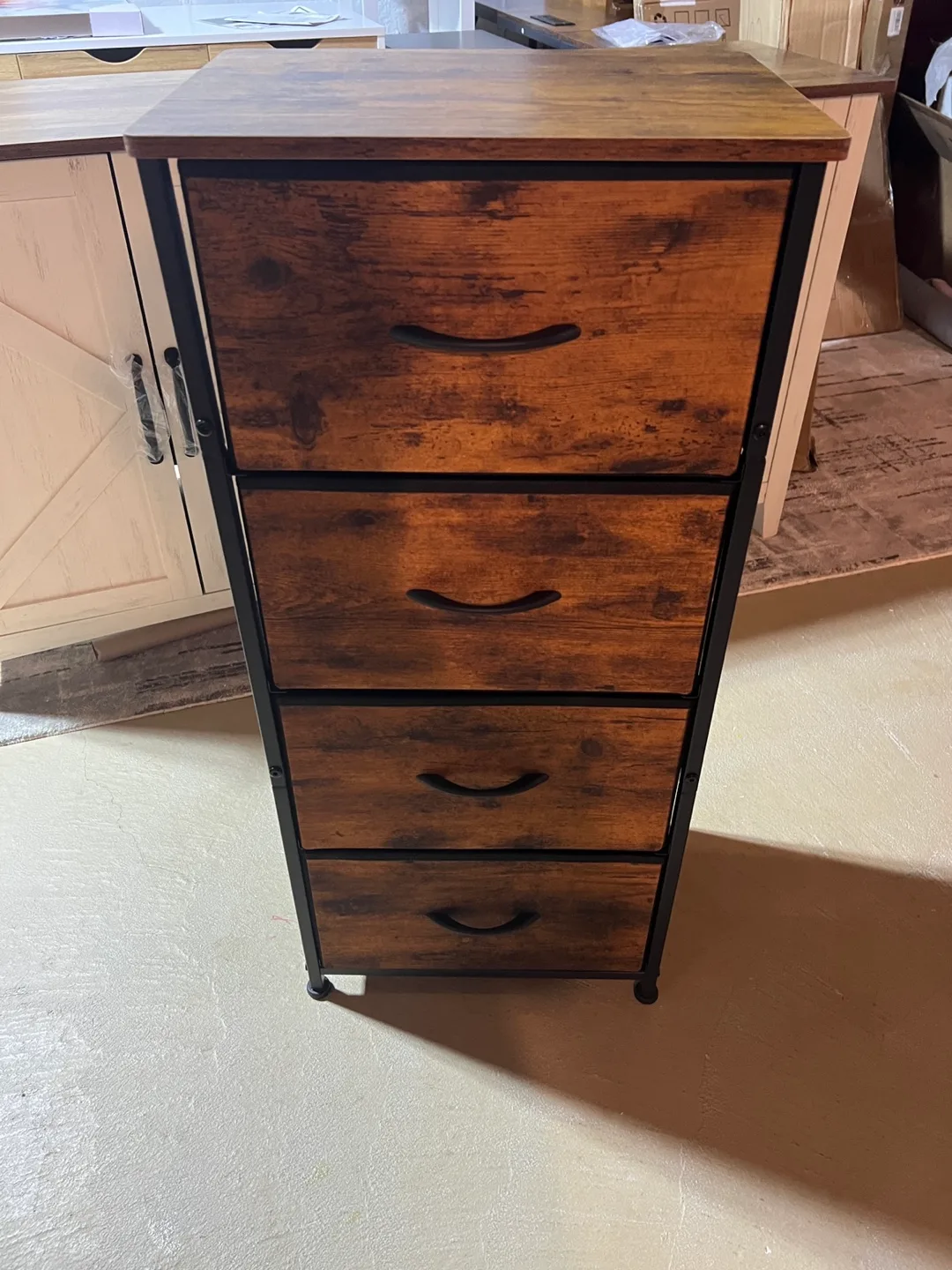 Wood Look 4-Drawer fabric Dresser thumbnail