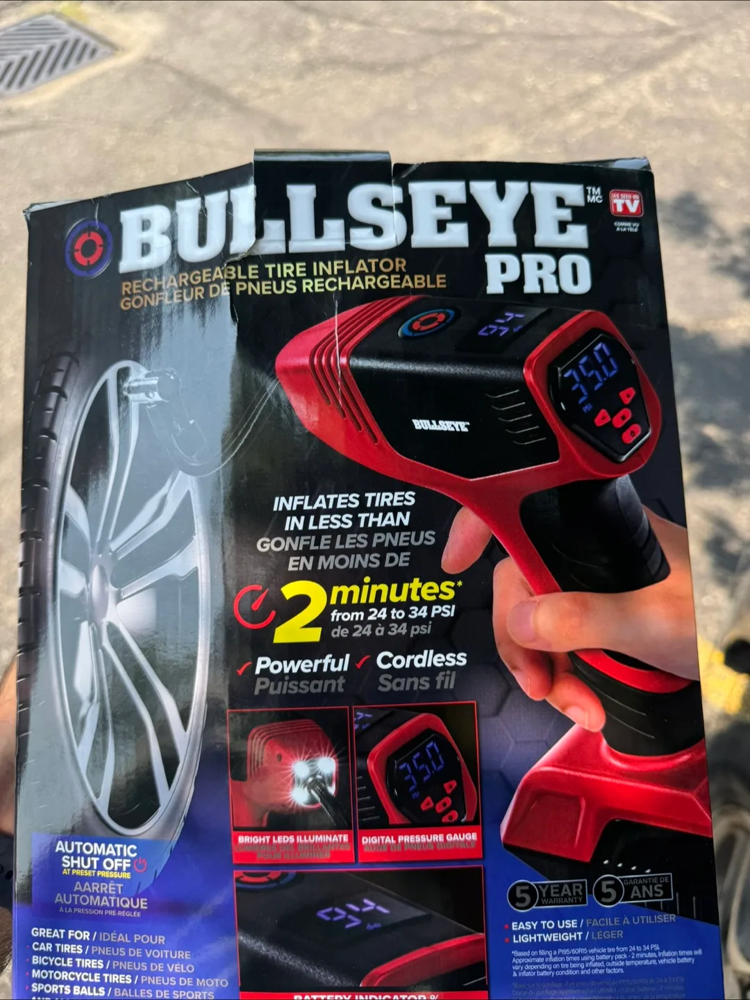 Bullseye Pro Rechargeable Tire Inflator thumbnail