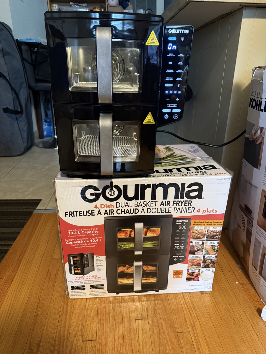 Gourmia 4 Dish Dual Basket Air Fryer 10.4 L (11 qt.)