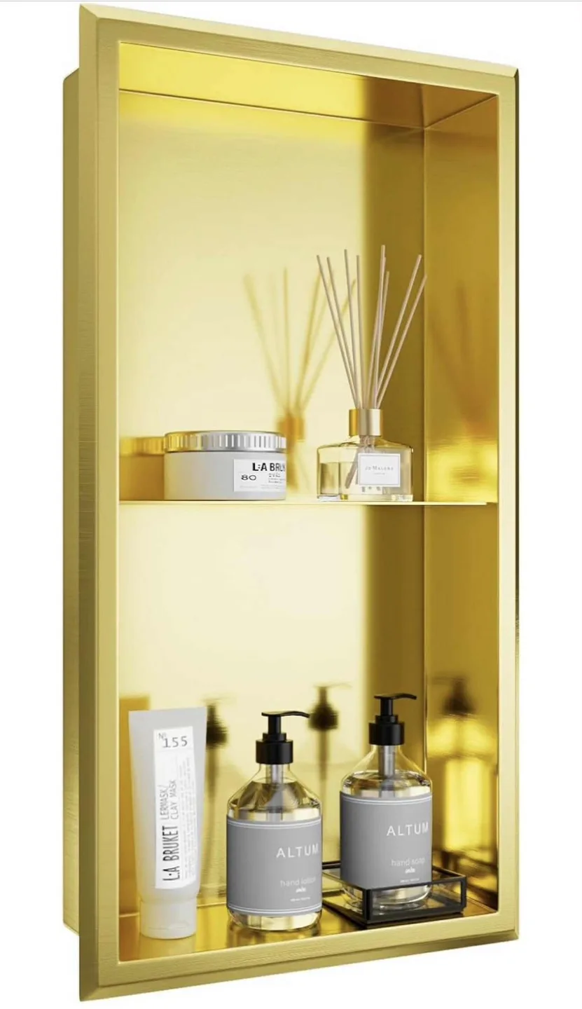 Gold Stainless Steel Shower Niche thumbnail