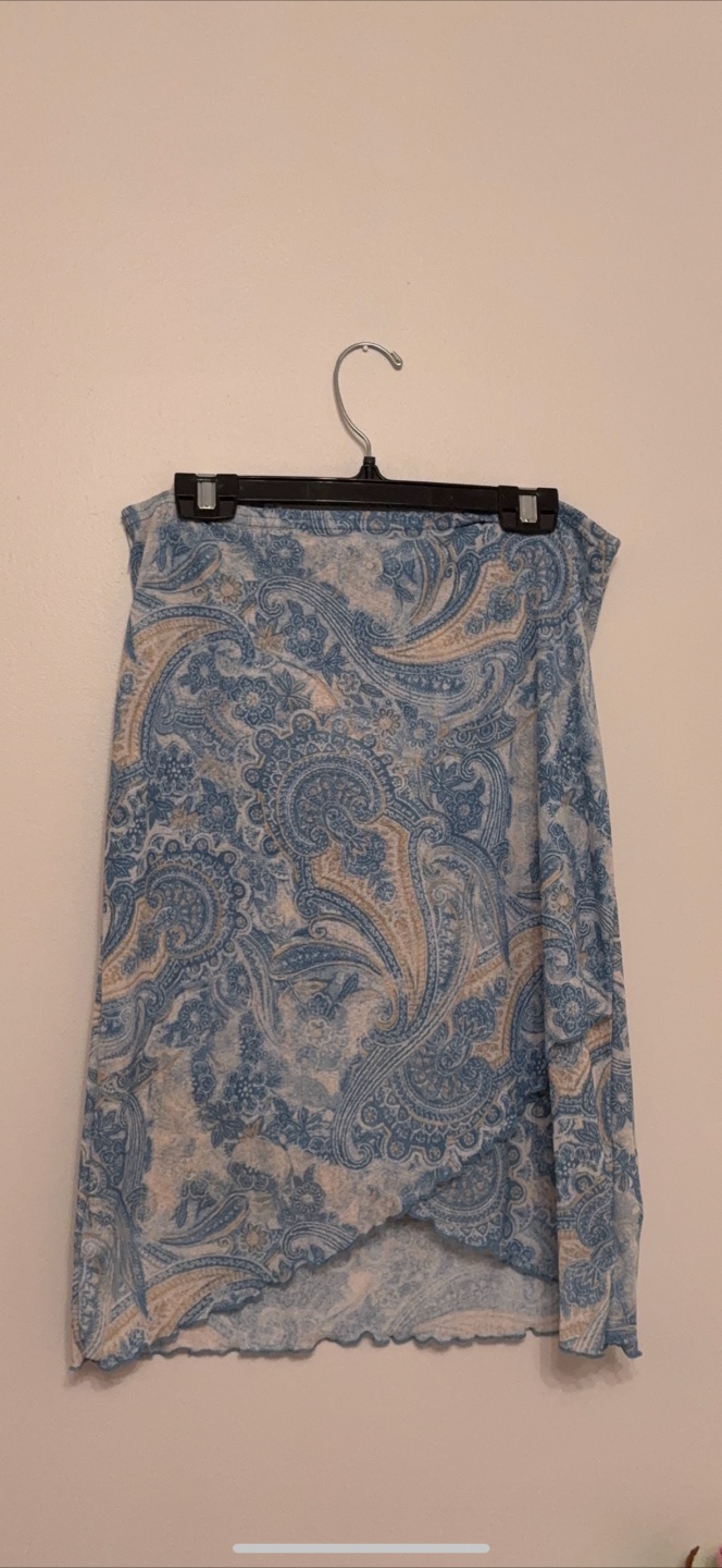 Paisley Print Wrap Skirt