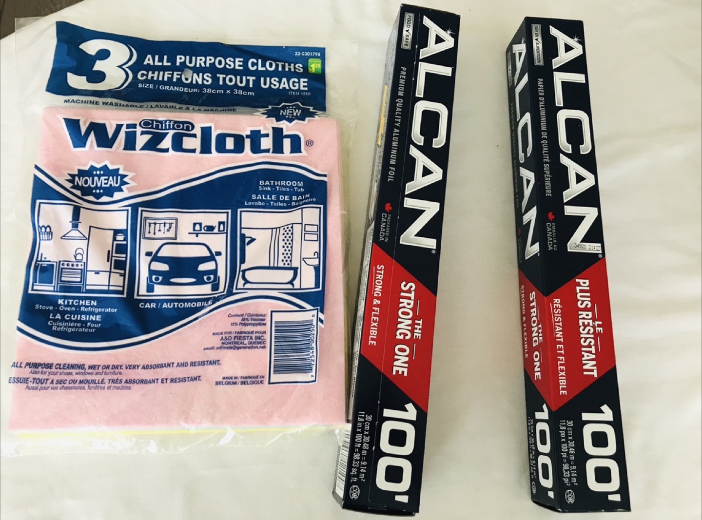 All Purpose Cloths & Alcan Aluminum Foil