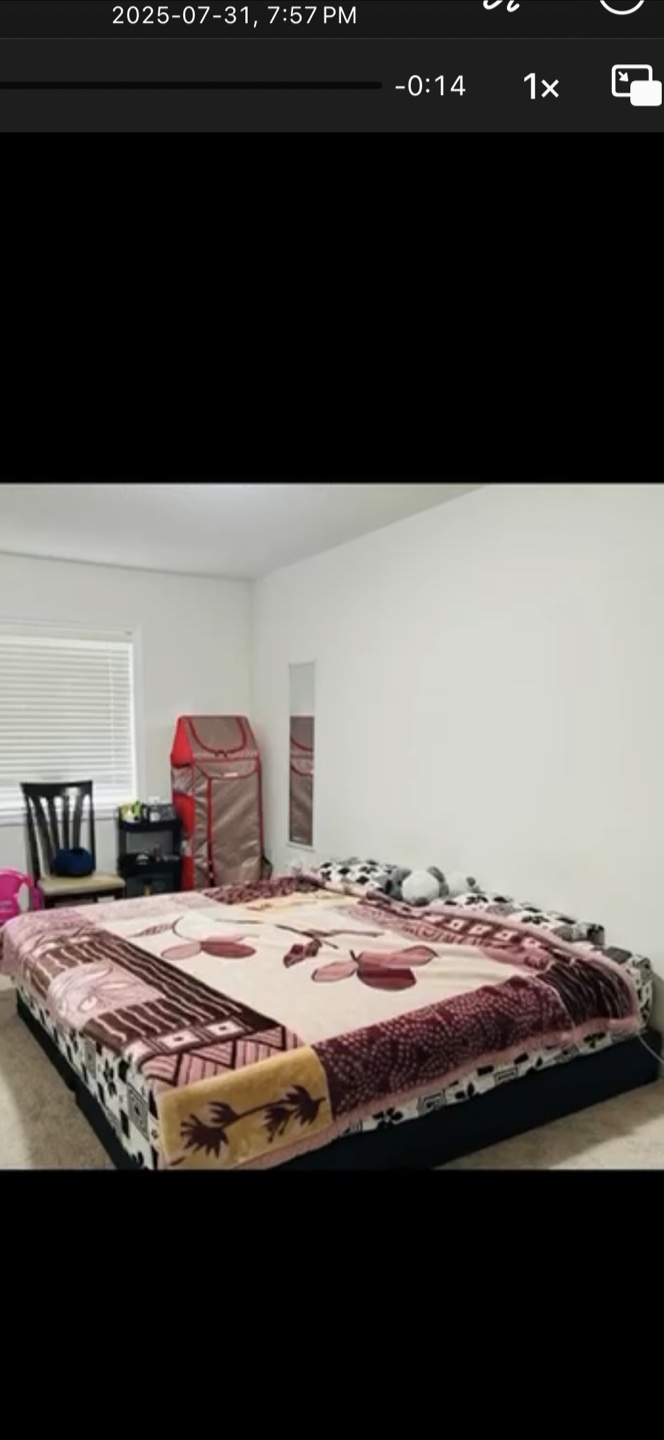 King size bed with spring box