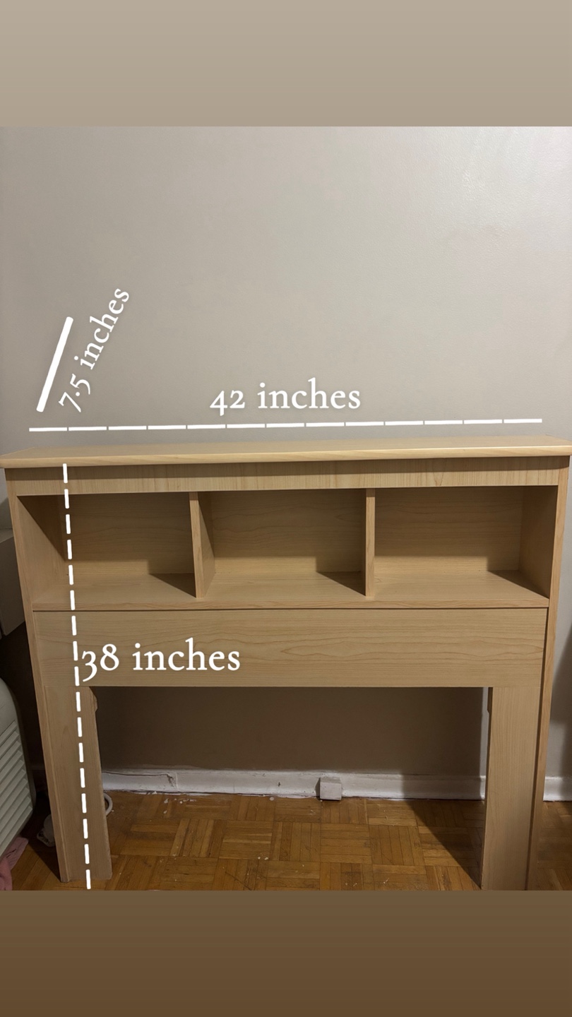 Wooden Headboard with Storage