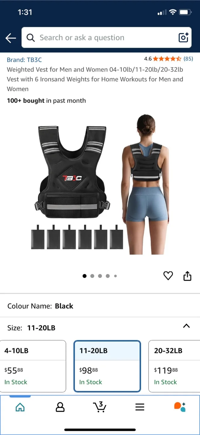 Cross-Style Weighted Vest (11-20lb) thumbnail