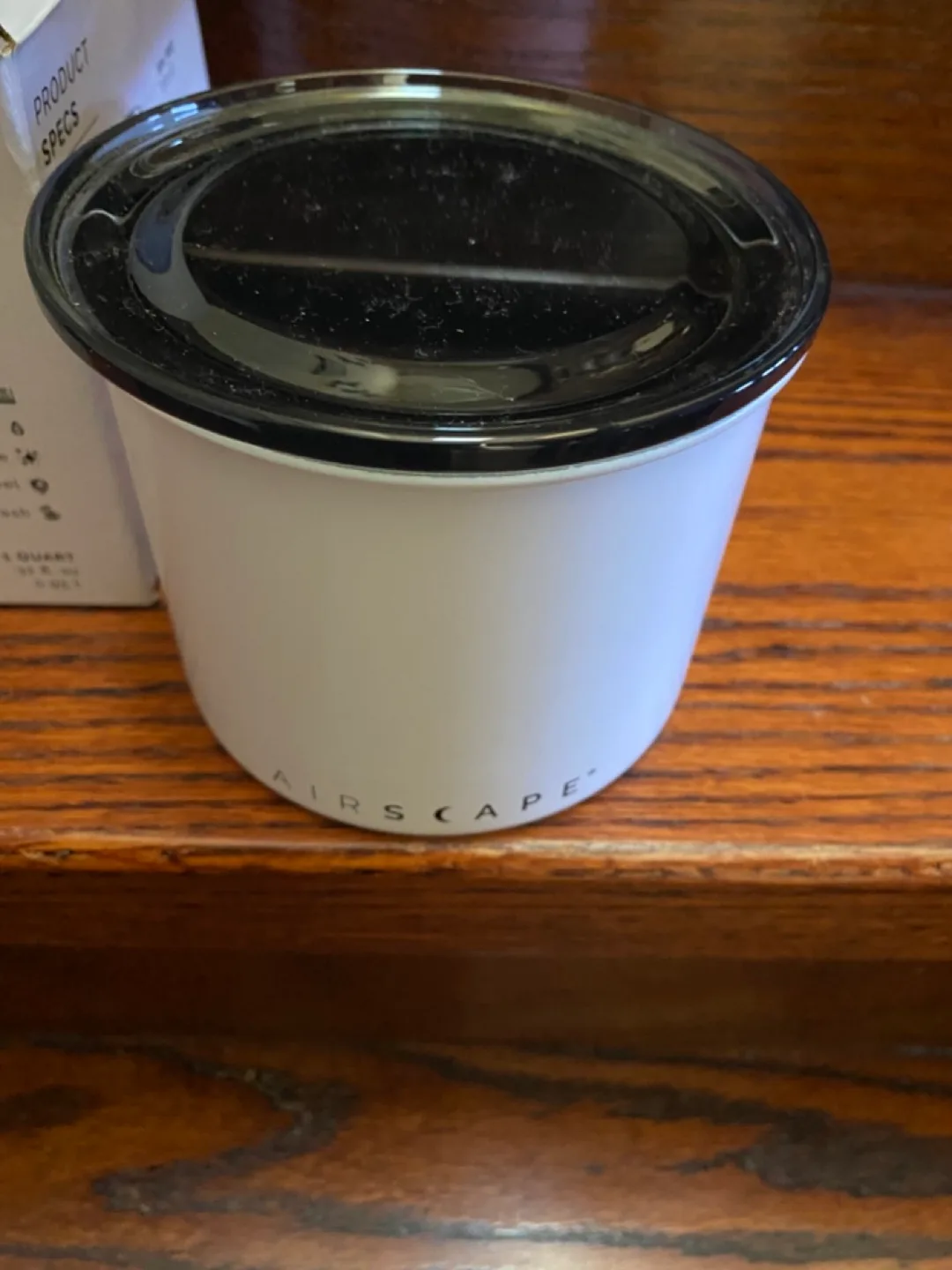 Airscape Small Stainless Steel Coffee Canister - Matte White image indicator(2)