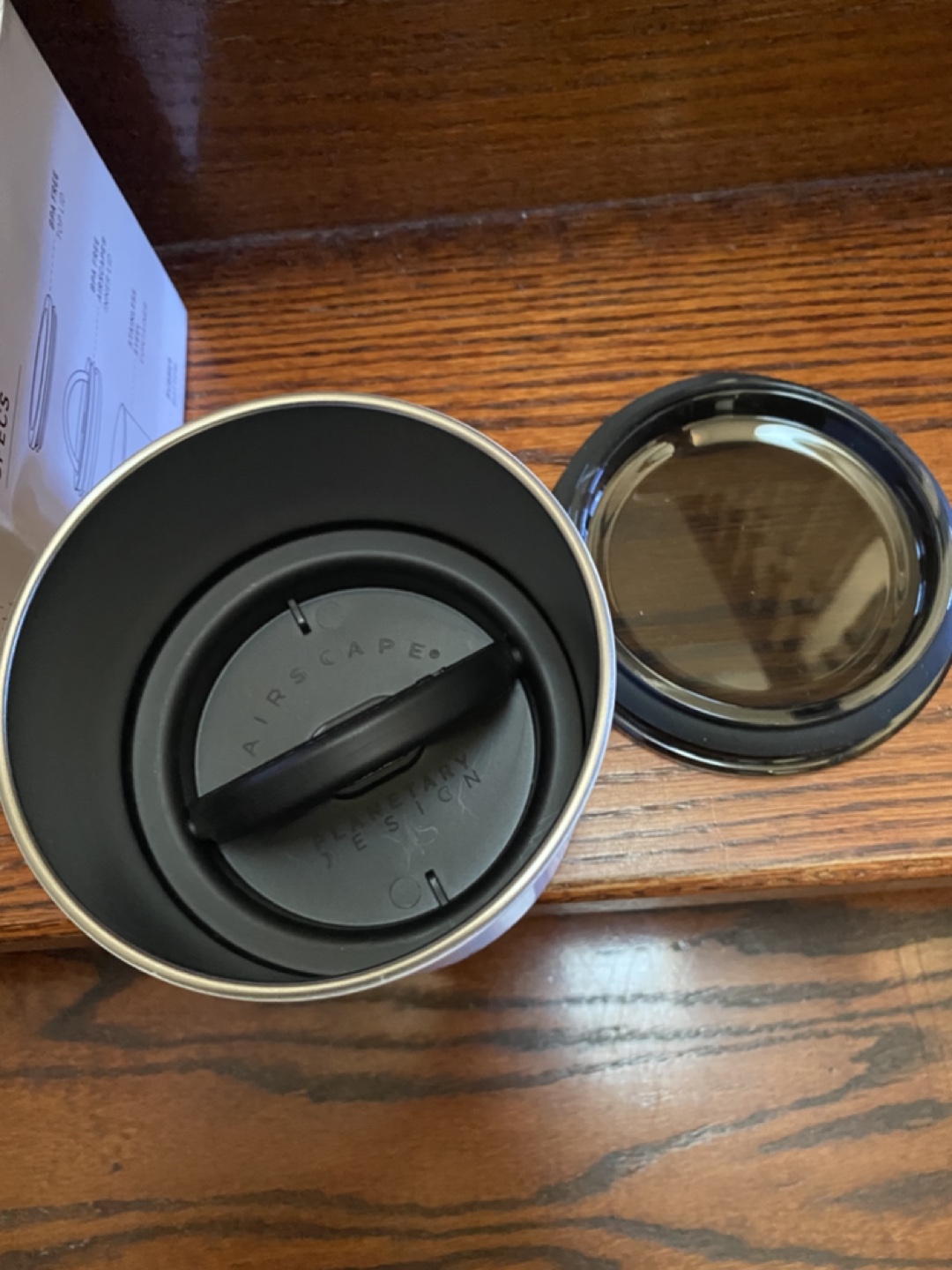 Airscape Small Stainless Steel Coffee Canister - Matte White - photo 3