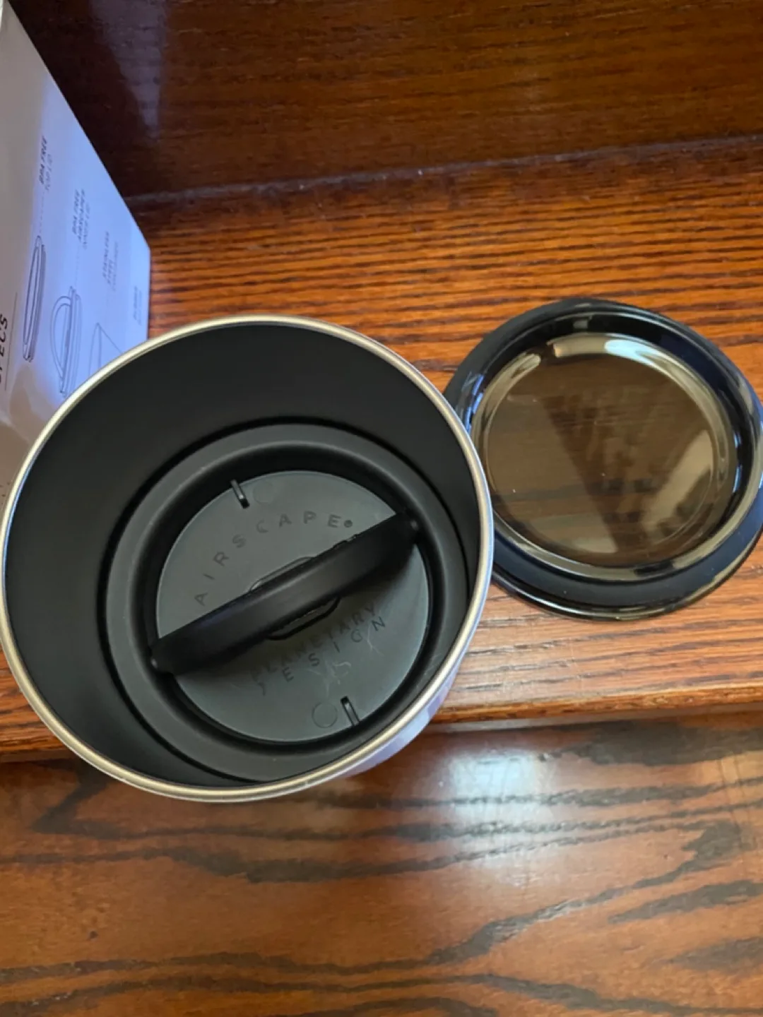 Airscape Small Stainless Steel Coffee Canister - Matte White image indicator(3)