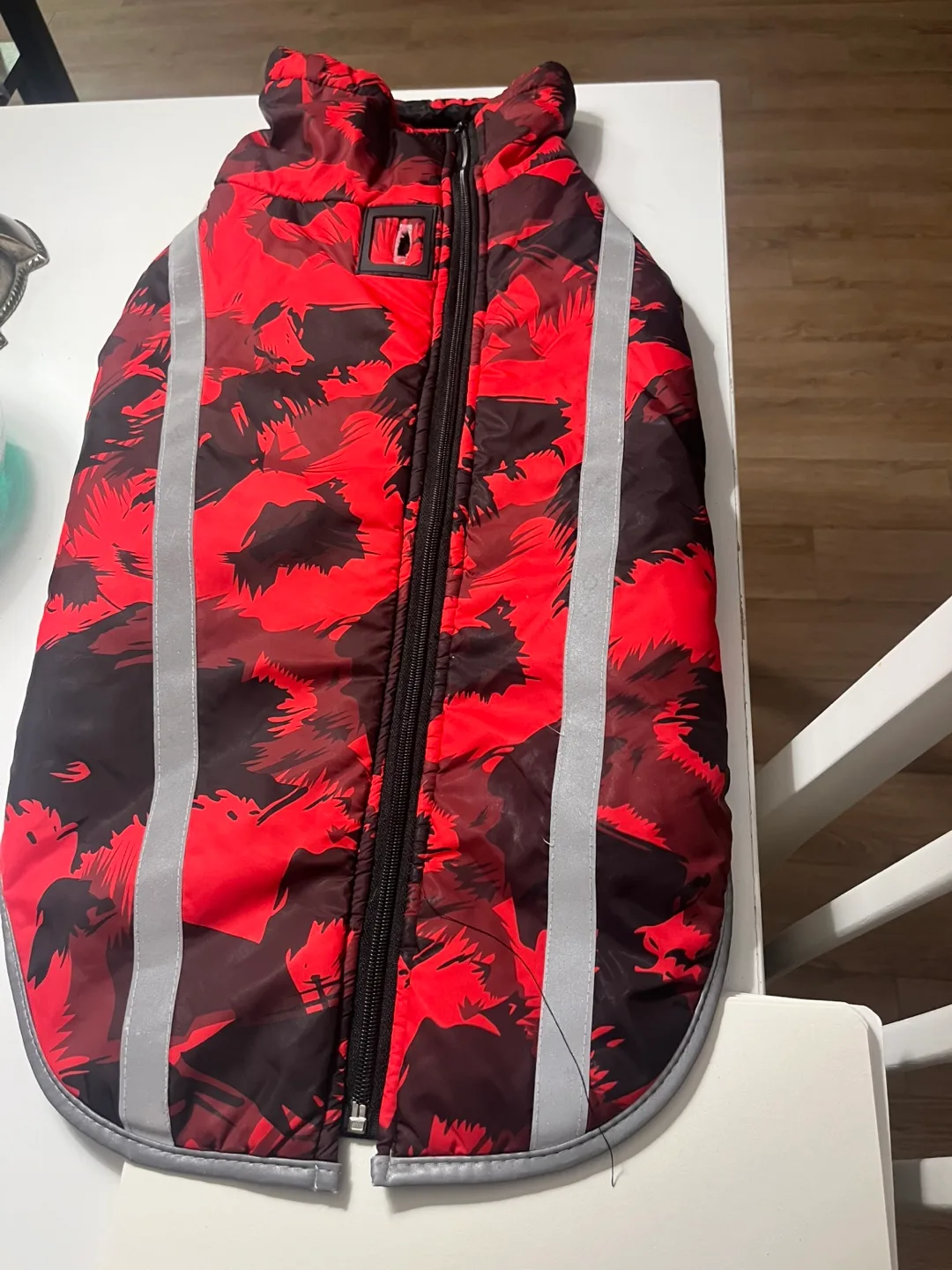 Dog coat Size M with reflective Stripes thumbnail