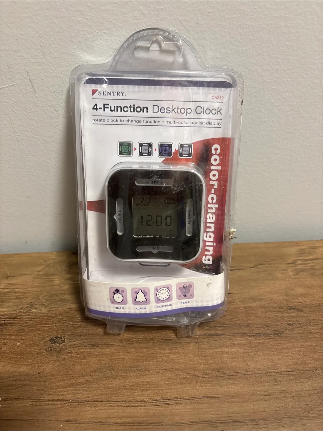 Sentry 4-Function Desktop Clock - New in Package! thumbnail