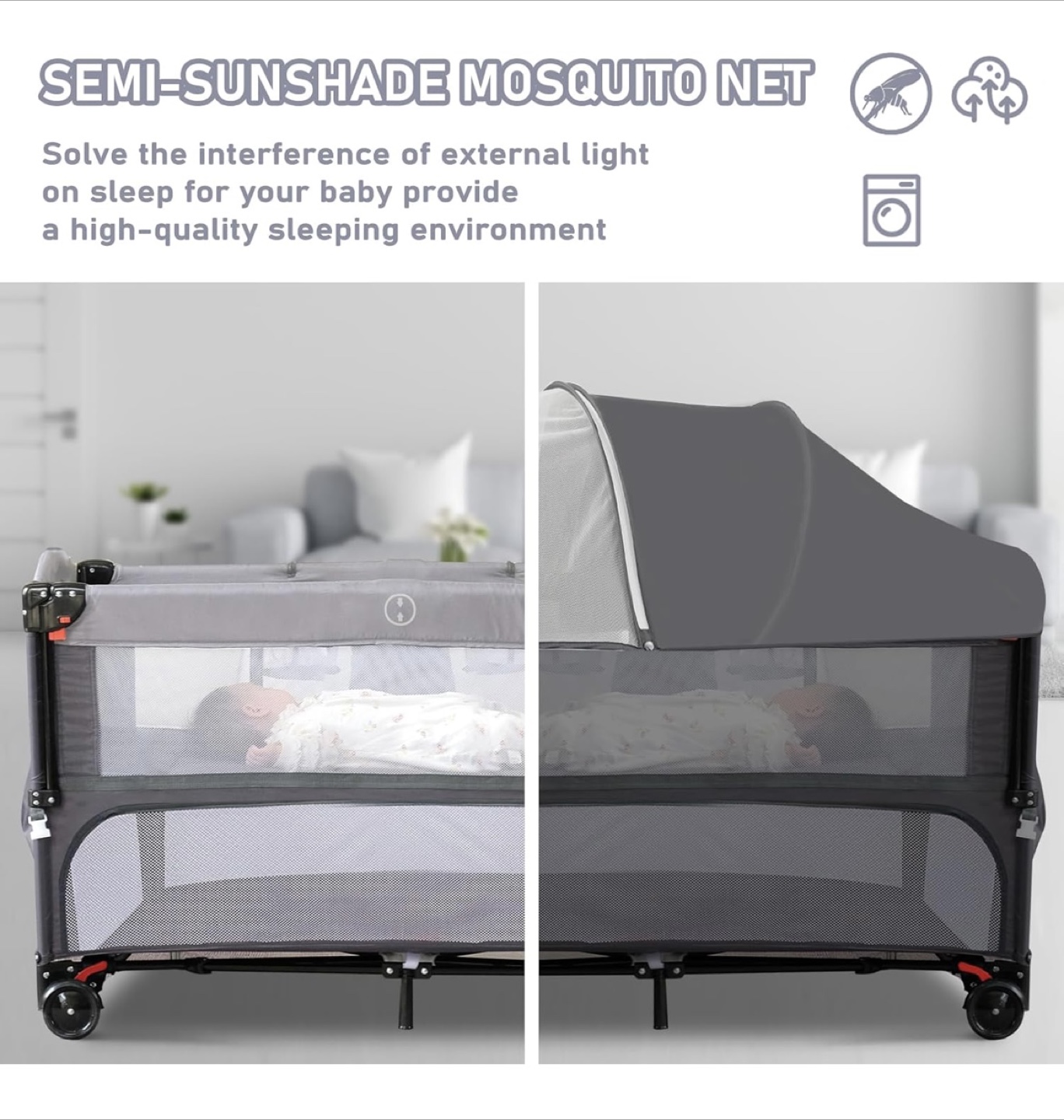 Baby Playard/Bassinet with Changing Station - photo 3