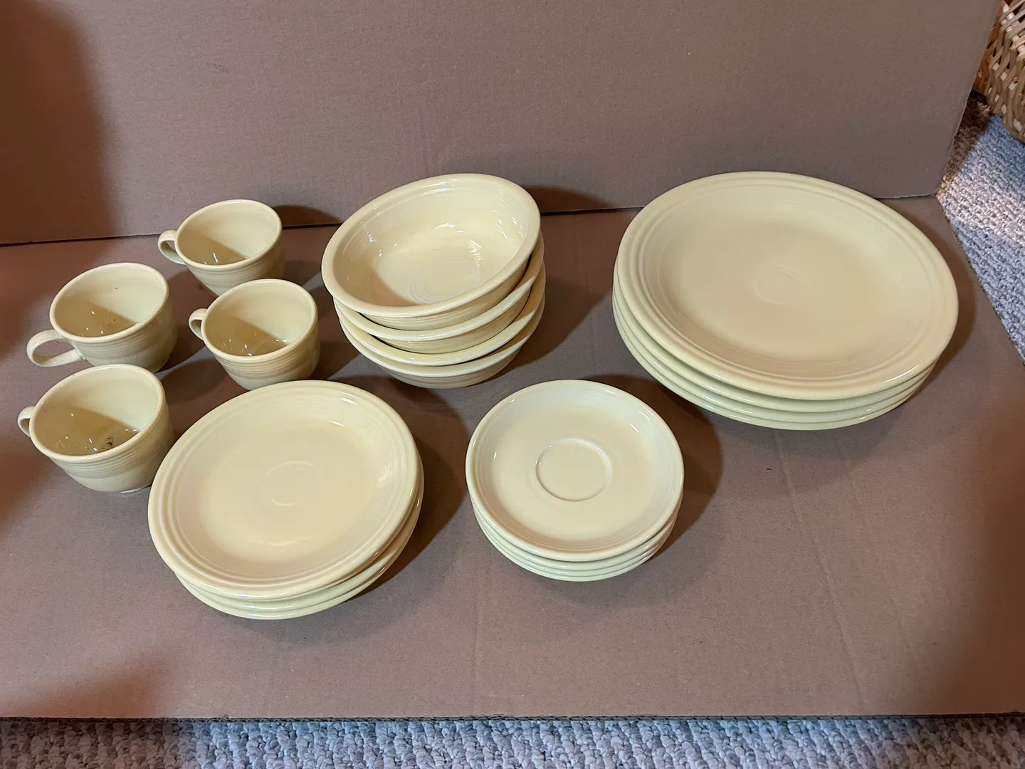 Fiesta Ware Set - Yellow New, vintage thumbnail