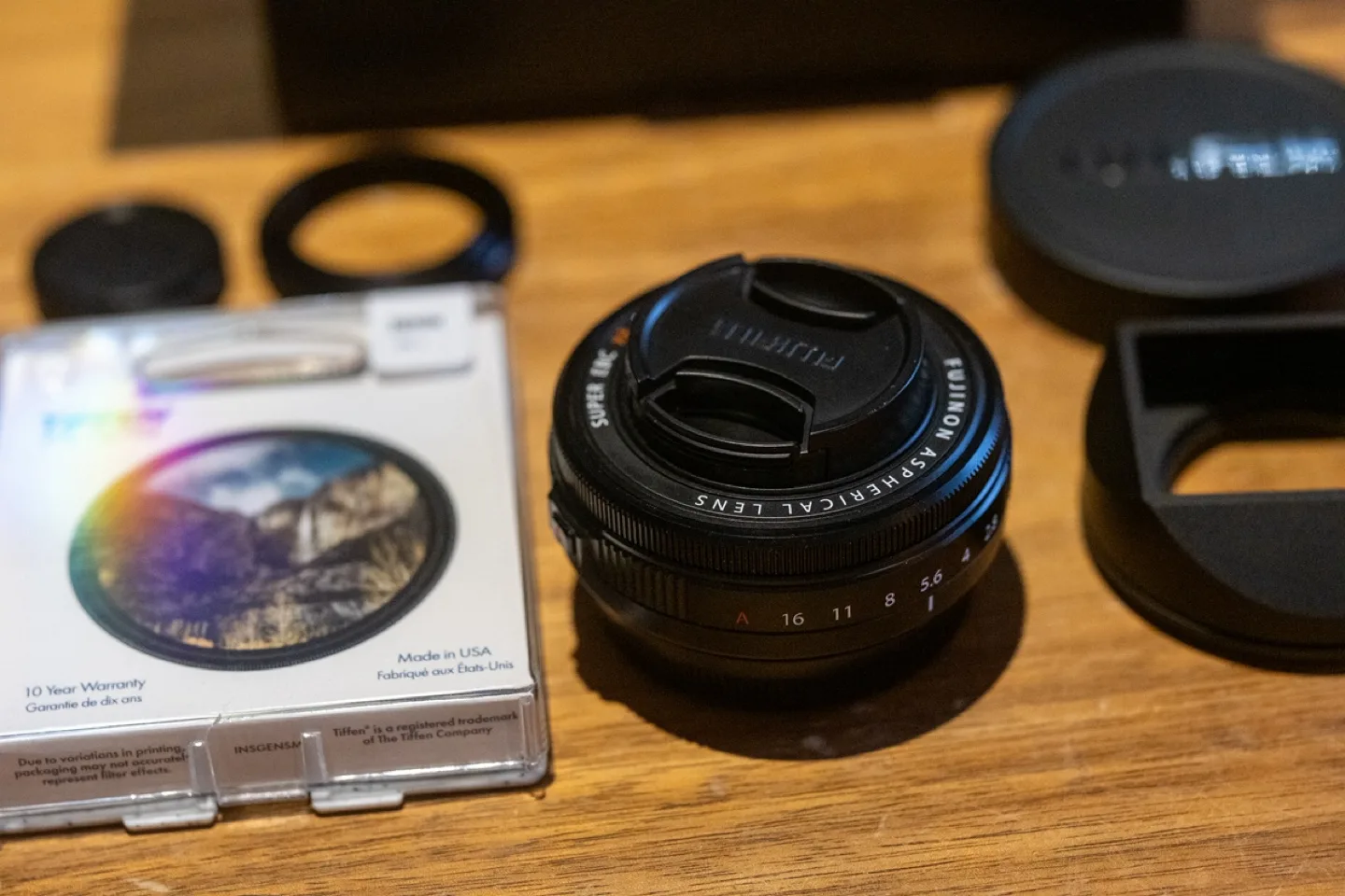 Fujifilm Fujinon Fuji XF 27mm F2.8 R WR lens plus accessories