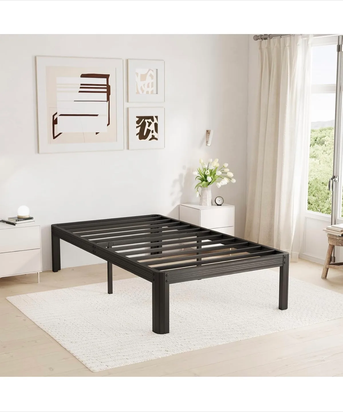 Twin XL Metal Bed Frame - Heavy Duty thumbnail
