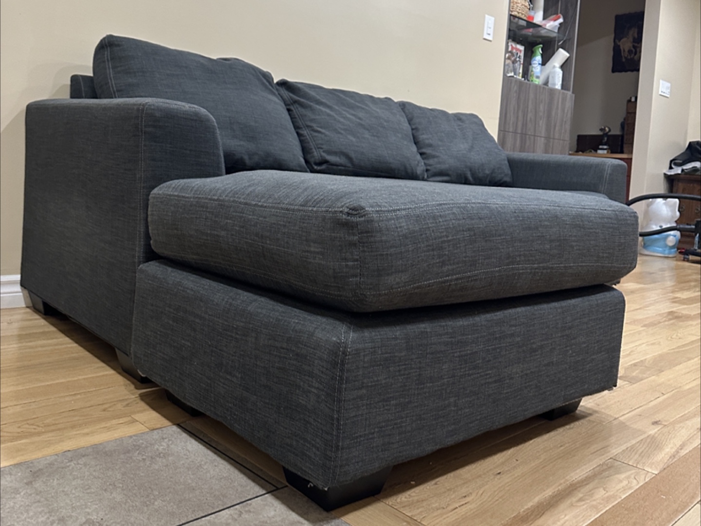 Grey Sectional Sofa with Adjustable Chaise (CAN DELIVER) - photo 5