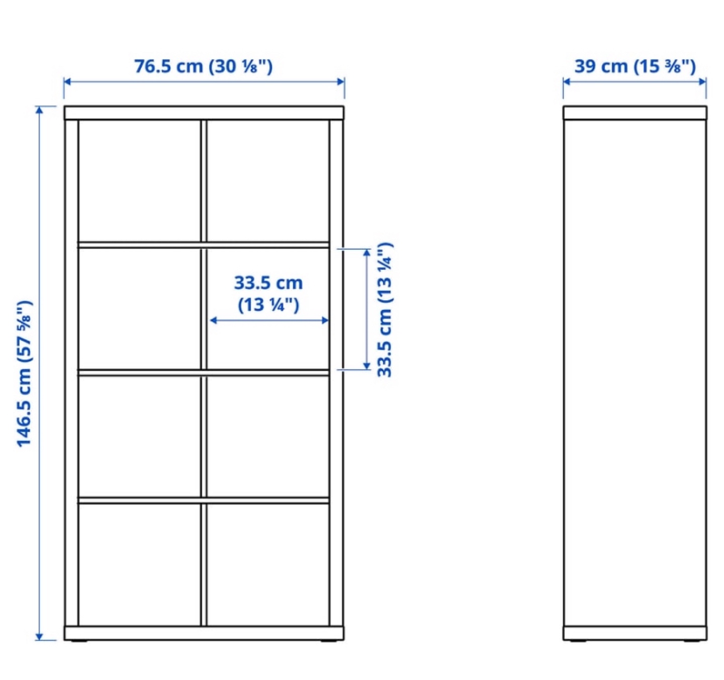 IKEA Kallax White Shelf Unit 4 x 2 - photo 2