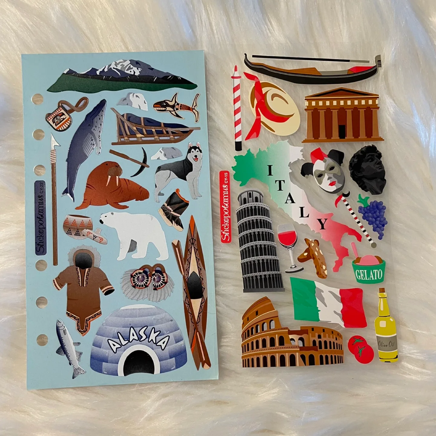 Stickerpotamus Italy & Alaska Stickers thumbnail