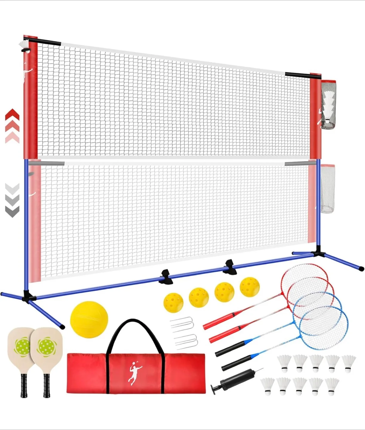 KIKILIVE Portable Badminton Net Set