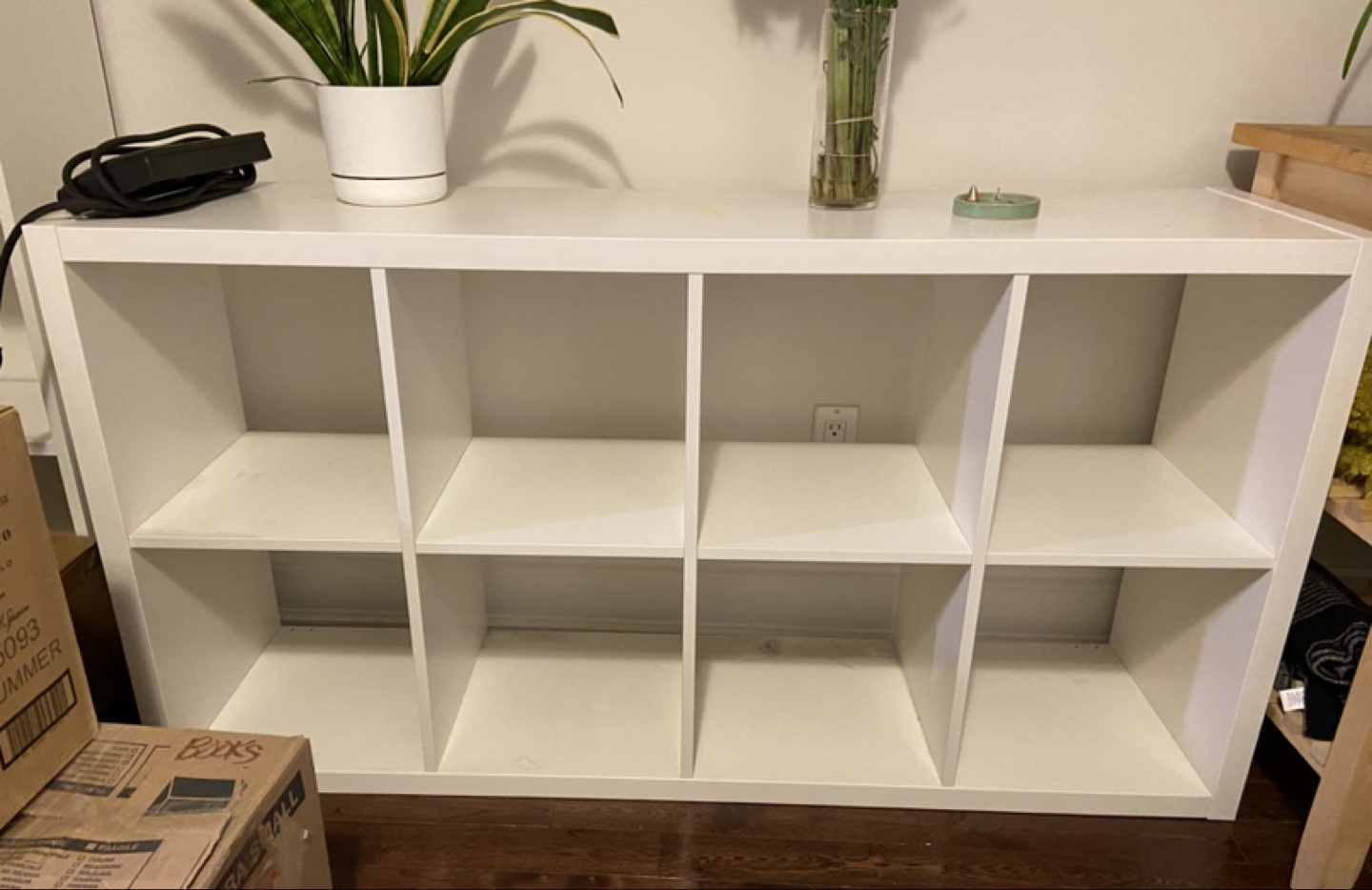 IKEA Kallax White Shelf Unit 4 x 2