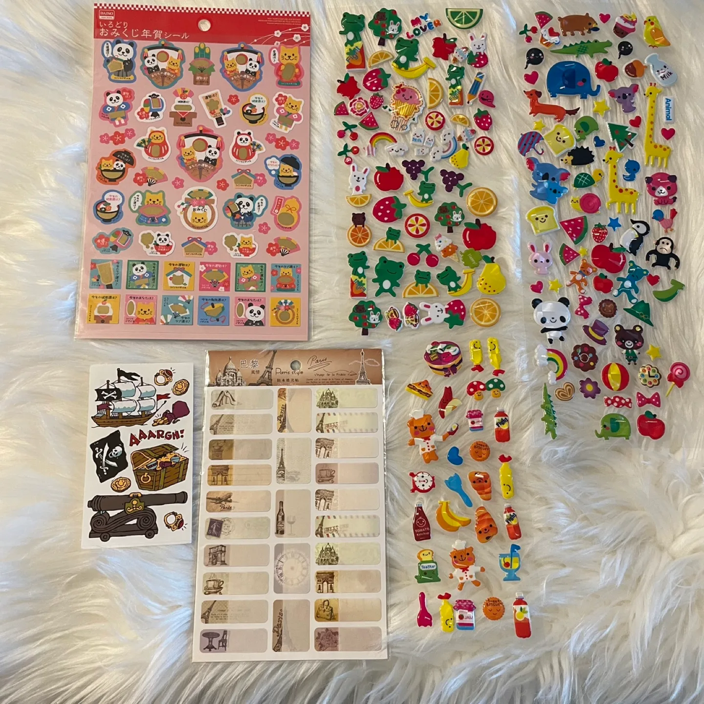 Assorted Sticker Sheets - Paris, Animals, More! thumbnail