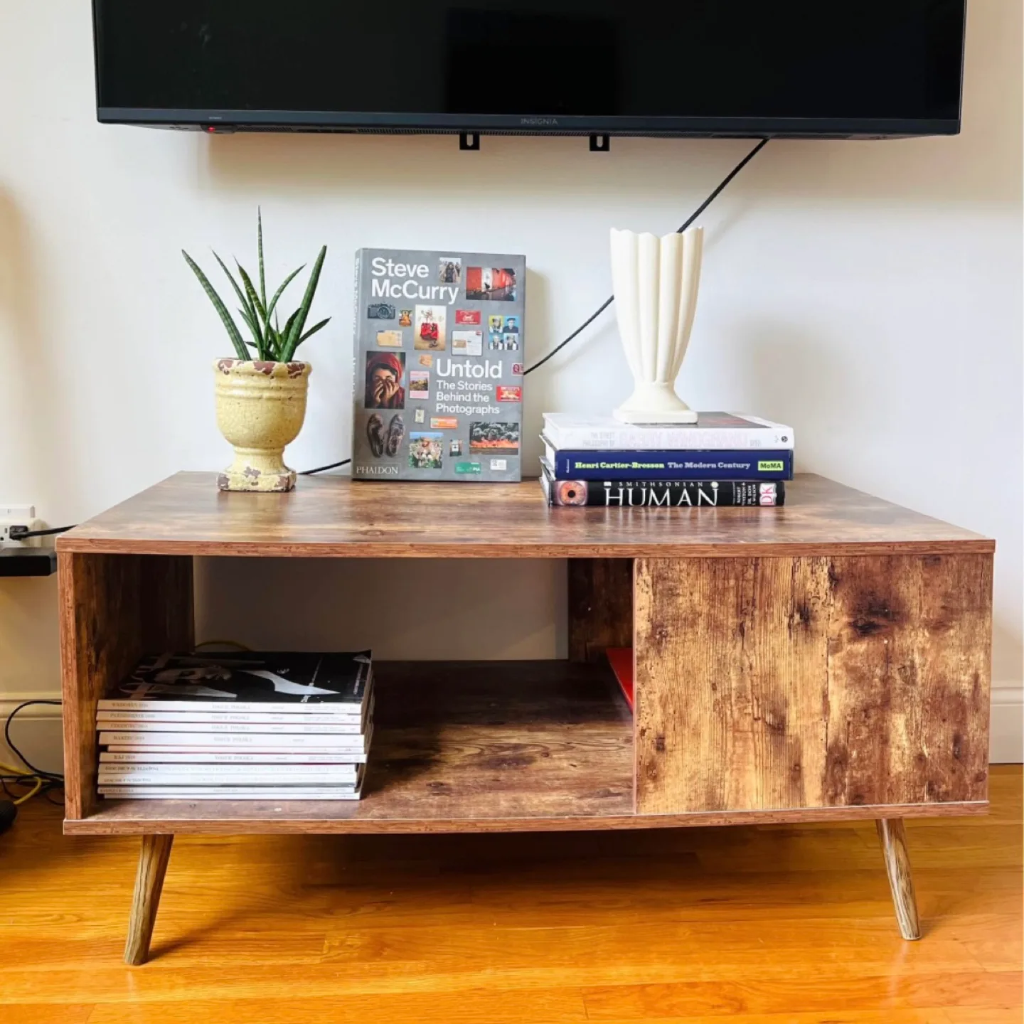 Rustic Brown wooden TV Stand thumbnail