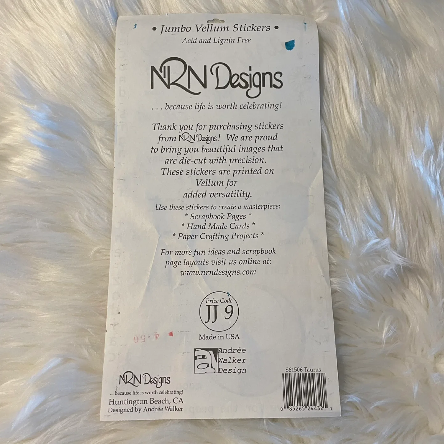 NRN Designs Taurus Jumbo Vellum Stickers image indicator(2)