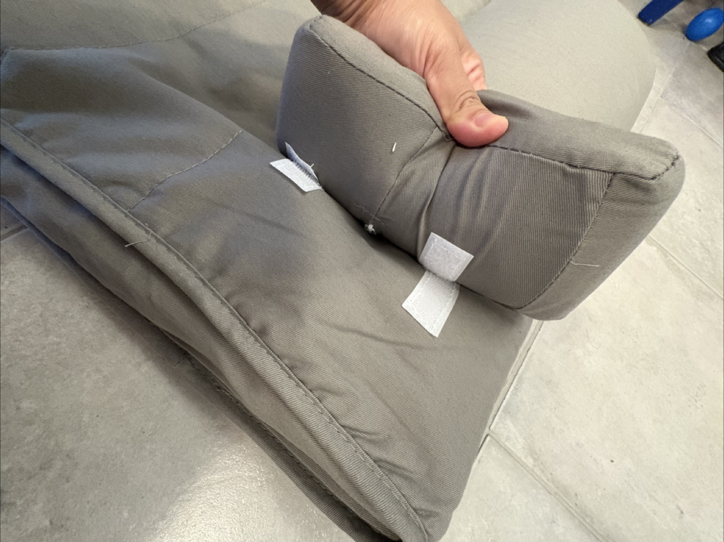 Grey Folding Mattress with Headrest - photo 2