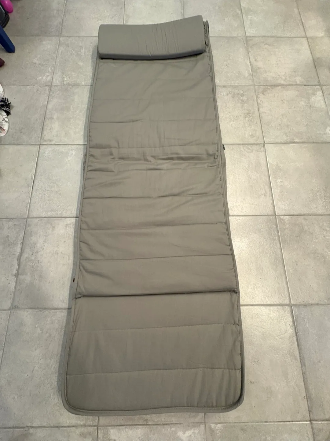 Grey Folding Mattress with Headrest thumbnail