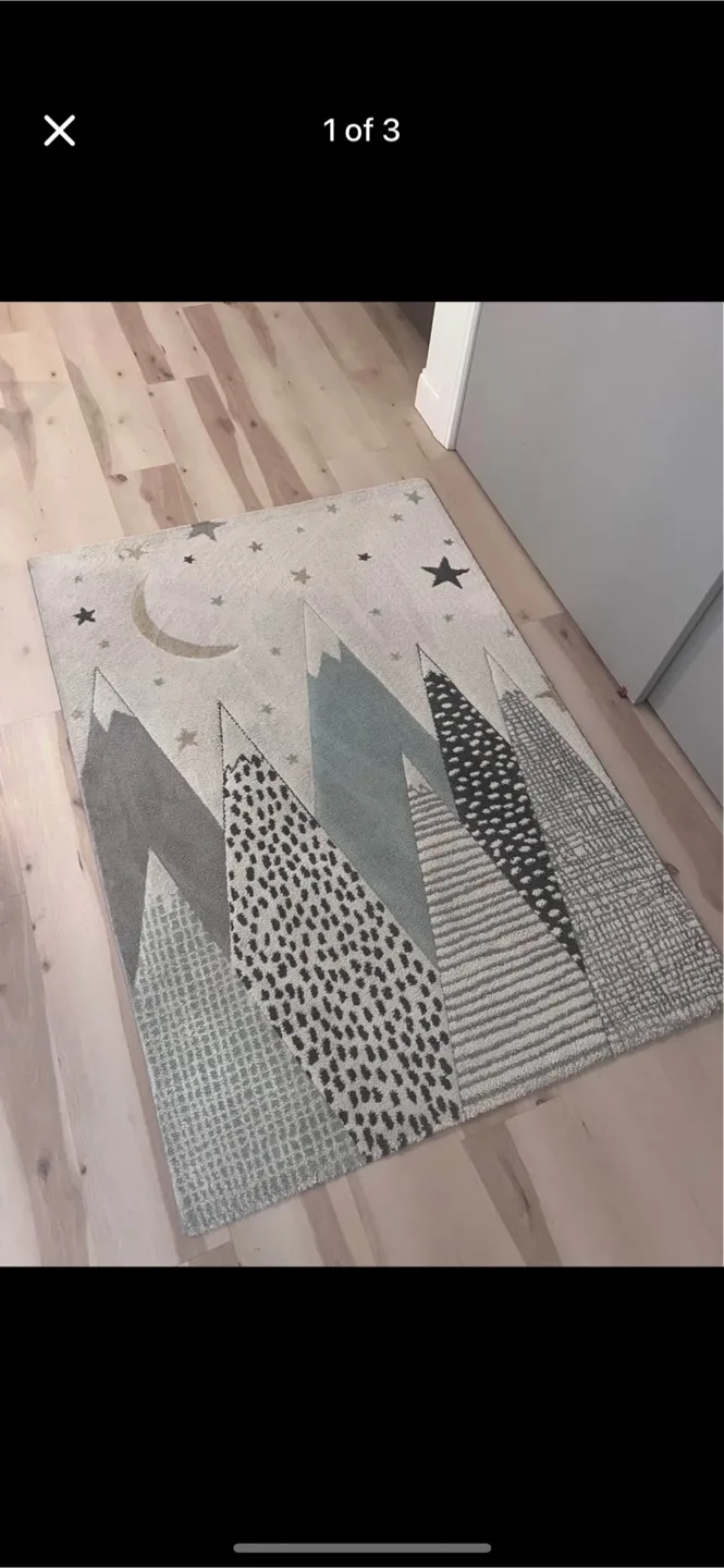Mountain & Stars Kids Rug carpet thumbnail