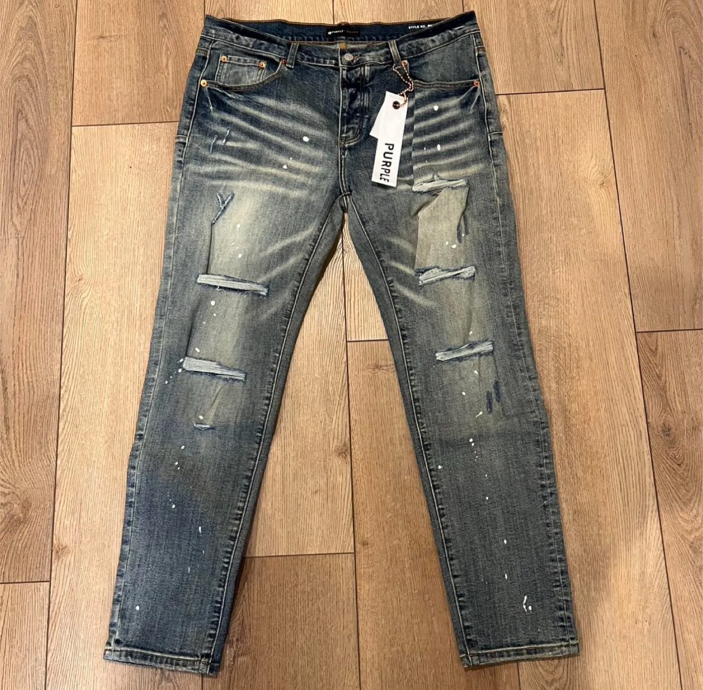 Purple Brand Mid Rise Distressed Jeans – Size 36 – NWT thumbnail