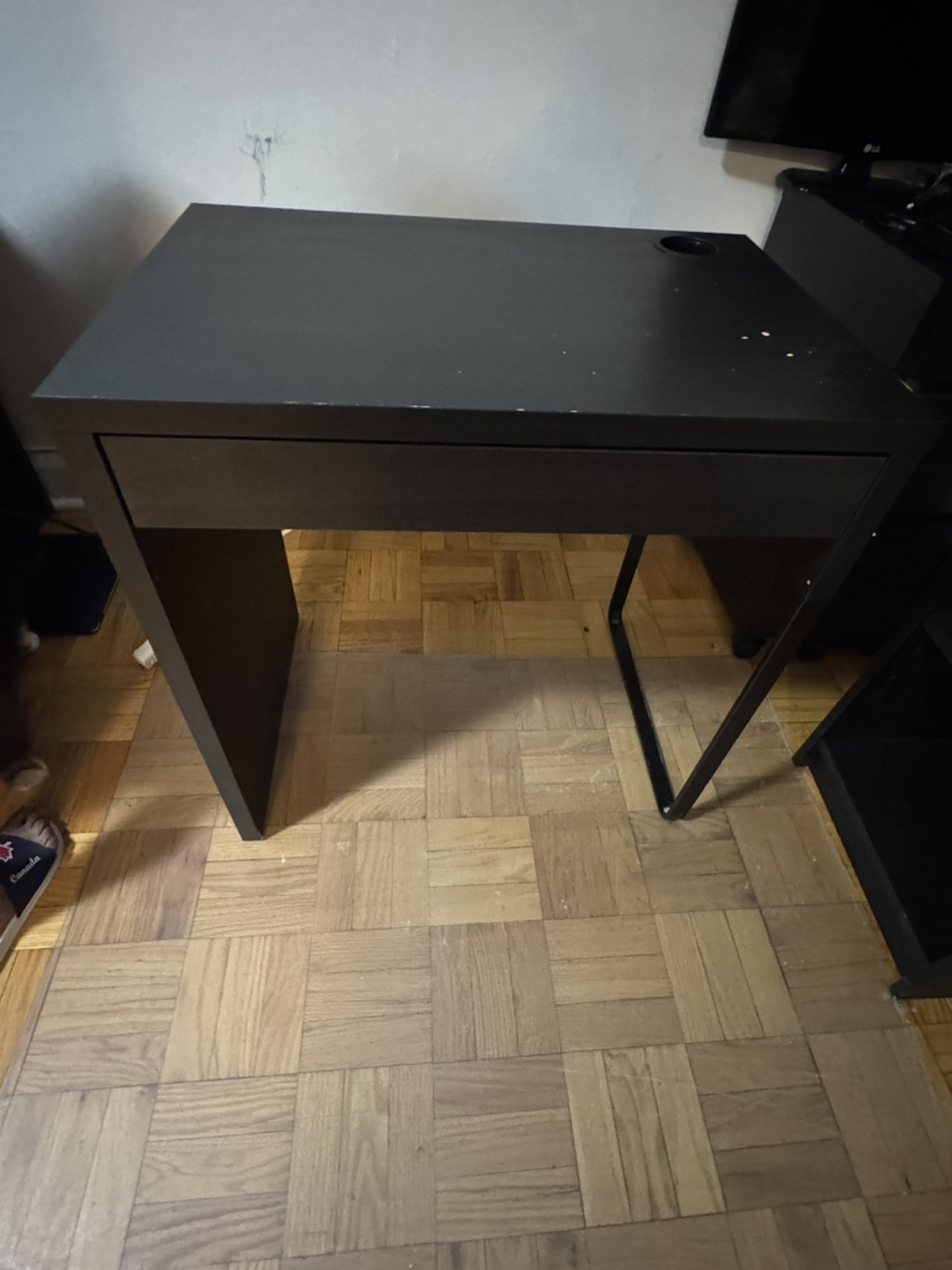 Black Desk with Drawer
