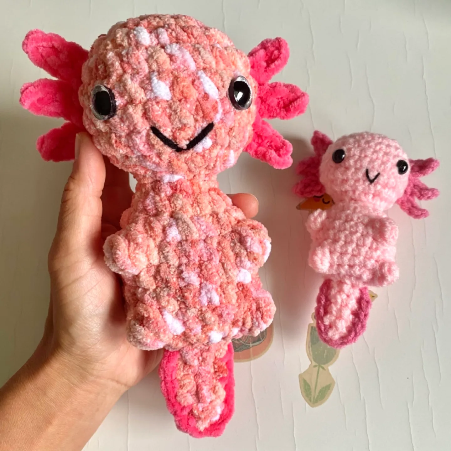 Crochet axolotl plush thumbnail