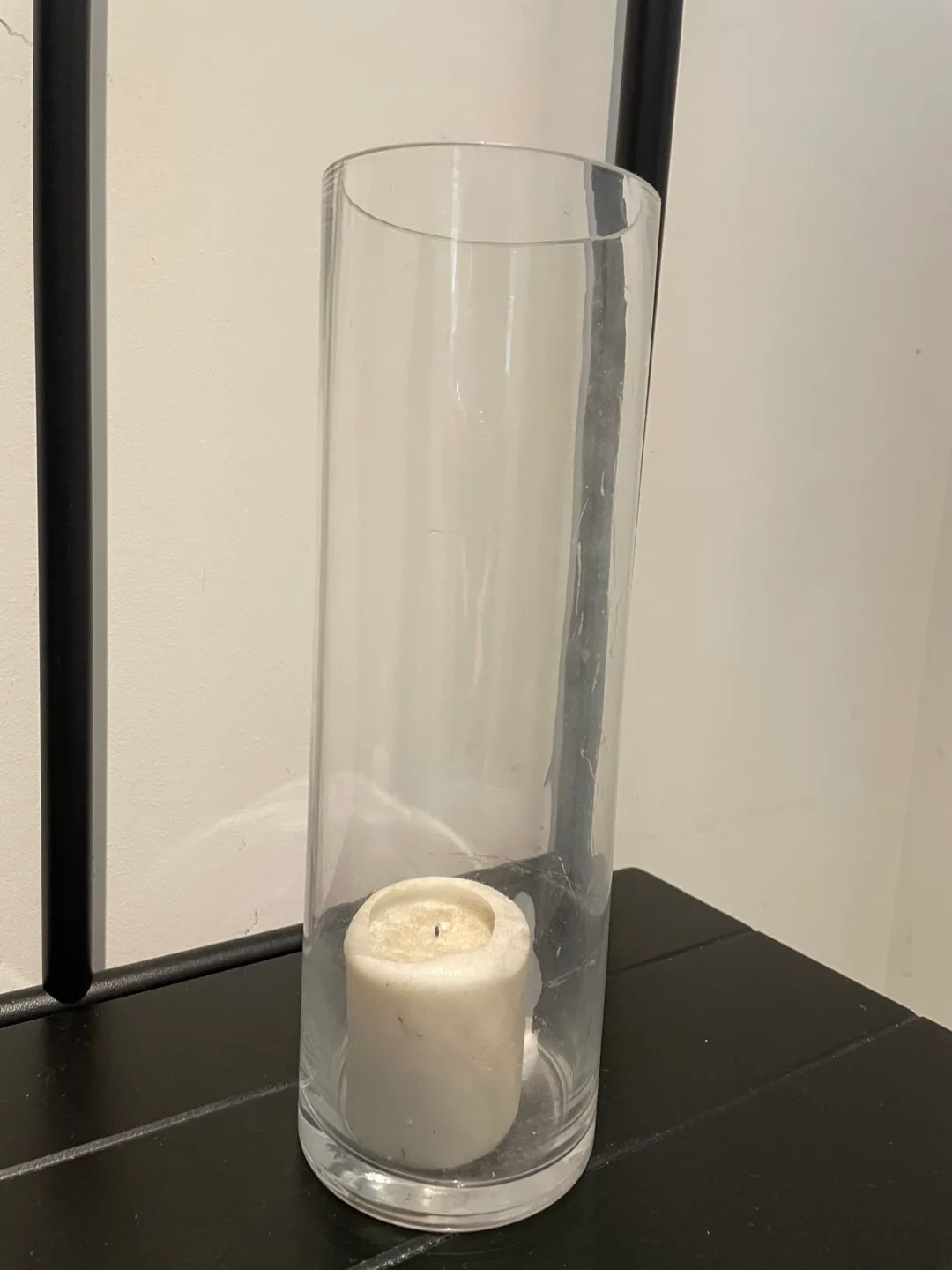 3Clear cylinder vases Glass Candles Holders image indicator(2)