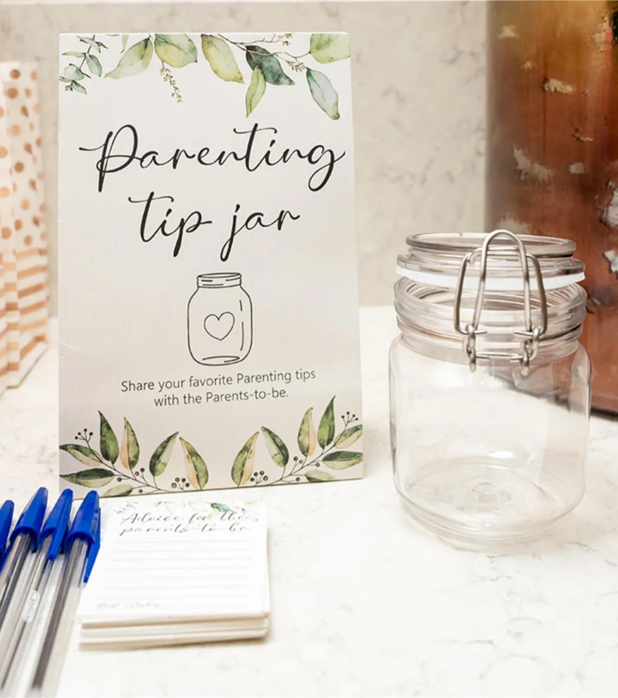Parenting Tip Jar with Cards & Glass Jar thumbnail