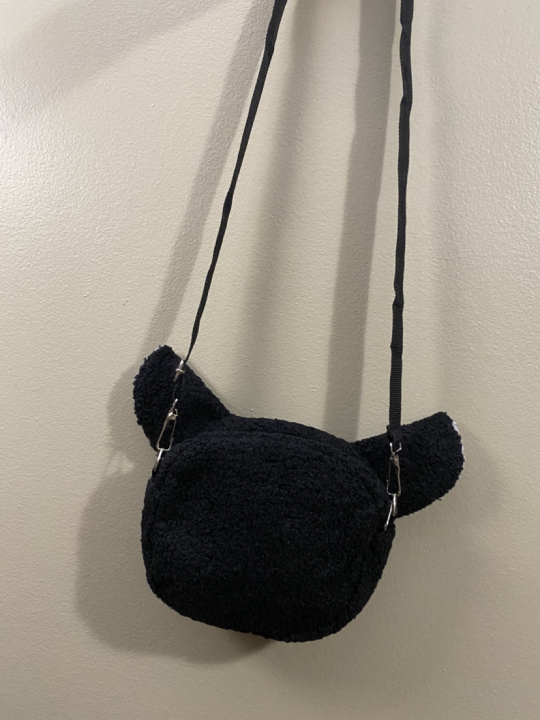 Black cat plush purse crossbody bag - photo 2