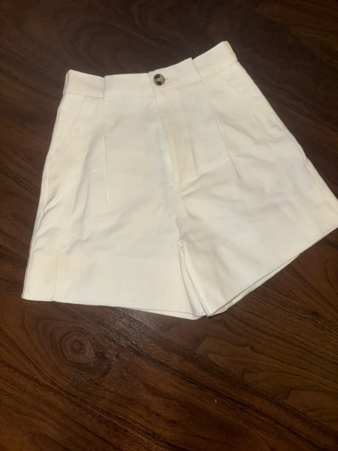 Zara White Shorts - thumbnail