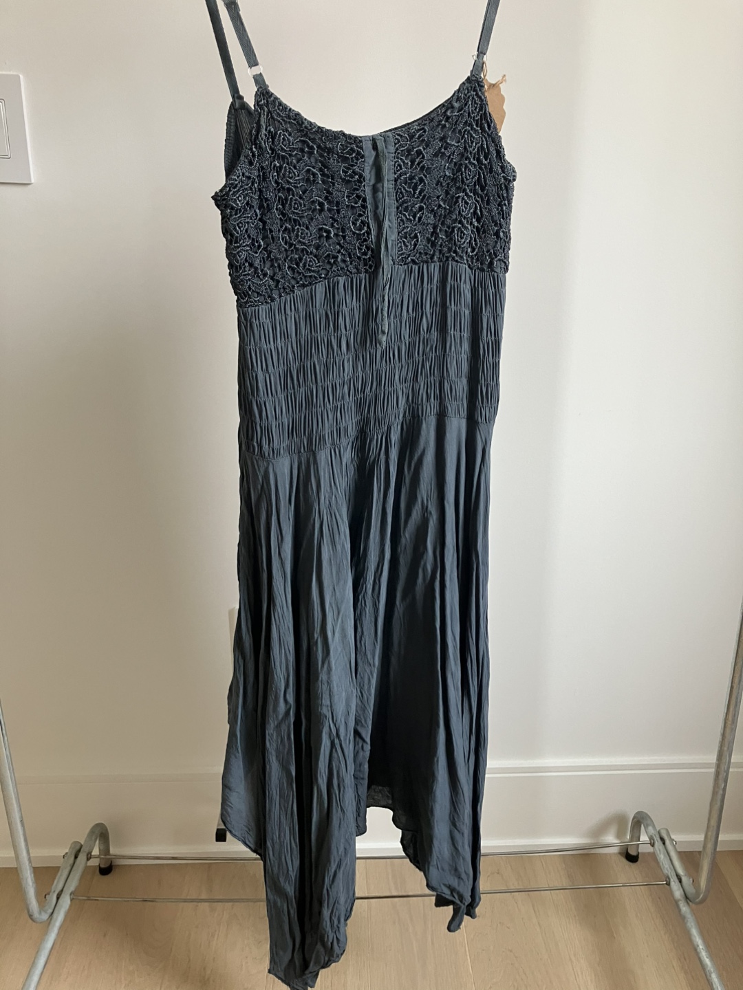 Grey Spaghetti Strap Dress