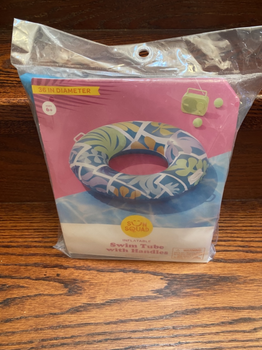 Sun Squad Inflatable Swim Tube - NEW