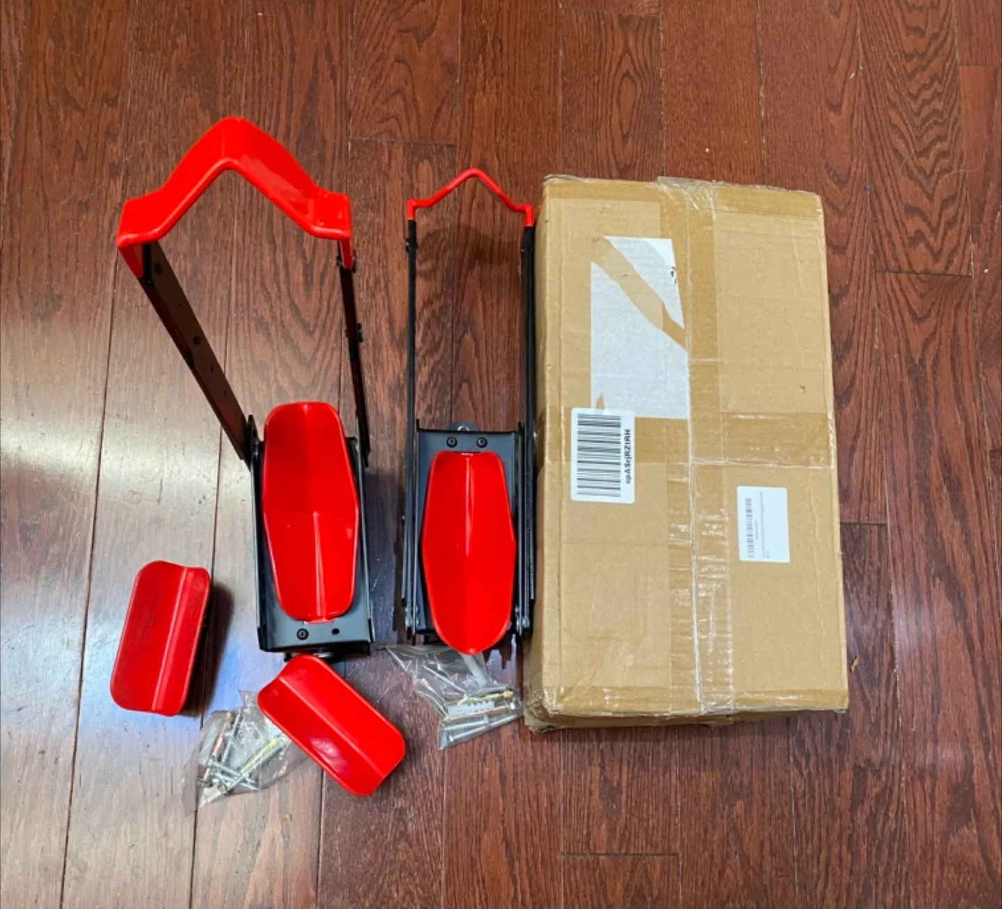 2-Pack Swivel Bike Rack Wall Mount - Red thumbnail