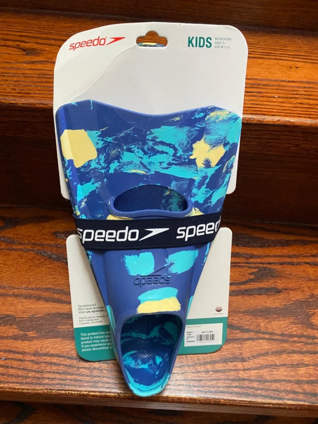 New Speedo Kids Swim Fins - Size M (1-2) thumbnail